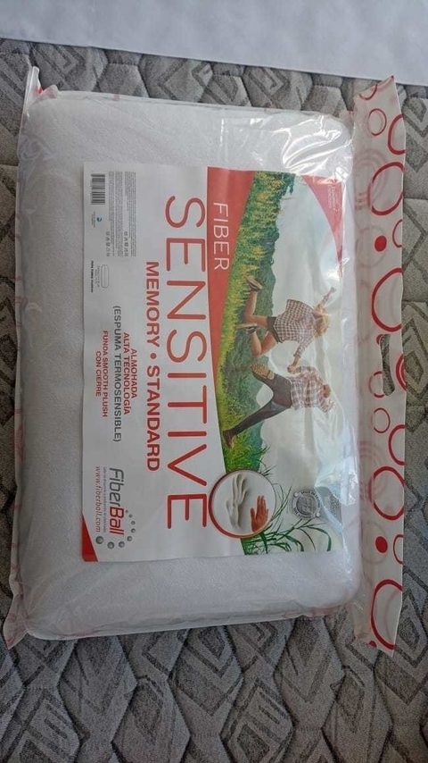 Almohada Viscoelastica Con Memoria Sensitive Fiberball Combo x 2