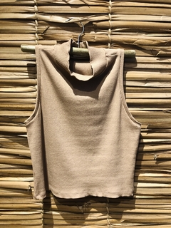 Cropped Canelado Nude Tamanho U - comprar online