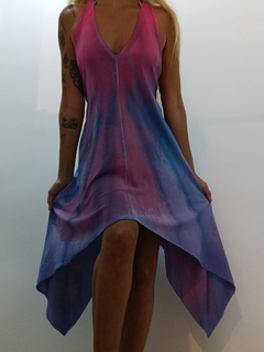 Saída de praia/Vestido Azul e Rosa Tamanho U - comprar online