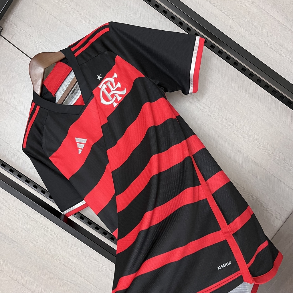 Camisa Flamengo I 24/25 Torcedor Masculina - Vermelho e preto