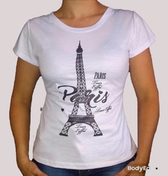 CAMISETA FEMININA BABY LOOK T-SHIRT PARIS