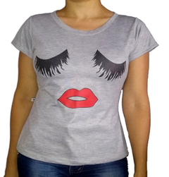 CAMISETA FEMININA BABY LOOK T-SHIRT CÍLIOS na internet