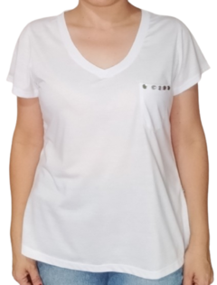 CAMISETA FEMININA BABY LOOK T-SHIRTGOLA V - Maxliny Modas