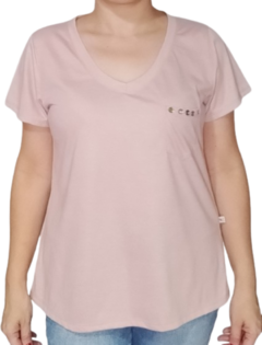 CAMISETA FEMININA BABY LOOK T-SHIRTGOLA V - comprar online