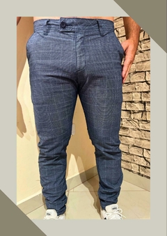 CALÇA SARJA ALFAIATARIA SUPER SKINNY XADREZ