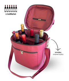 Bolsa para vinhos e taças Multt Bag Bordô térmica