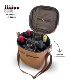 Imagem do Bolsa para vinhos e taças Multt Bag Chocolate com Café térmica