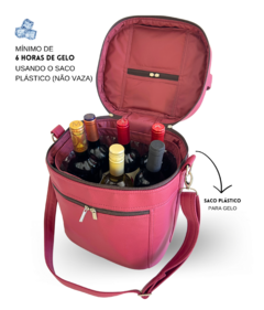 Bolsa para vinhos e taças Multt Bag Bordô térmica na internet