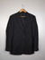 Blazer preto com textura risca de giz, veste M - comprar online