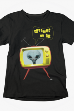 Estamos no ar - Quality T-Shirt Infantil Aliencorp - Aliencorp Camisetas Ufológicas. Estampas de outro mundo exclusivas.