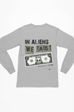 In aliens we trust - Quality Manga Longa Unissex Aliencorp na internet