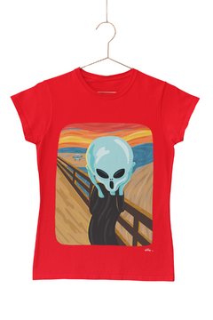 O Grito - Quality T-Shirt Feminina Aliencorp - comprar online