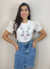 Blusa T-shirt Bordada - Luisa Cass Store | Moda Feminina