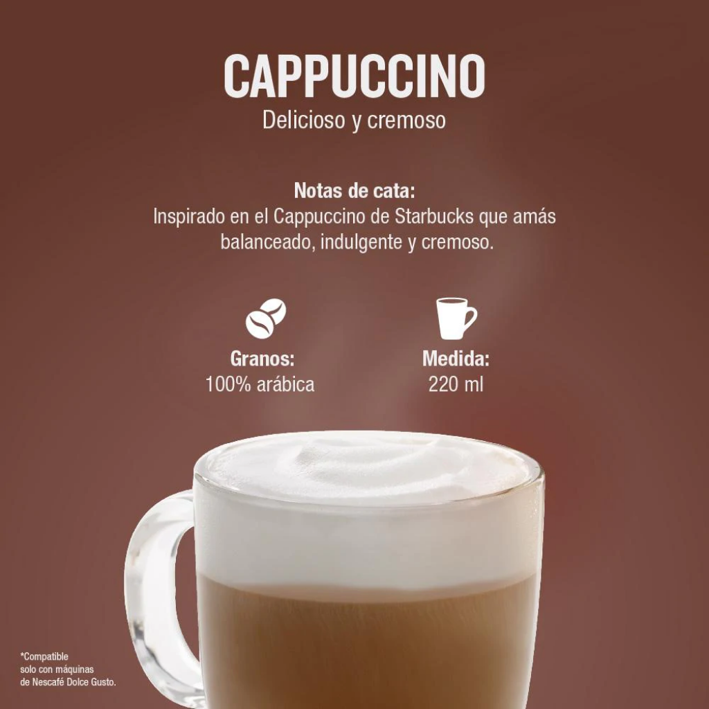 Capsulas Starbucks Cappuccino x12