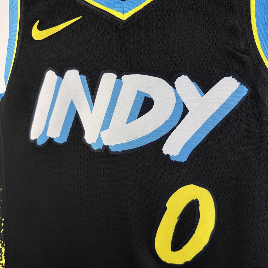 Regata Indiana Pacers Swingman City Edition 23/24 Preta Masculina