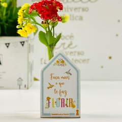 Mini Vaso Casinha Faça Florir- Branca 10x8 cm - comprar online