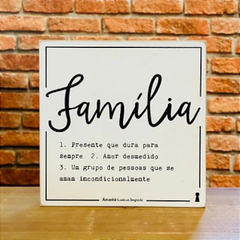 Box Família Significado 25x25 - Amanhã te Conto um Segredo - Atacado