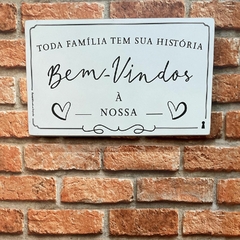 Box Toda Família História Branco 30x50 na internet