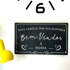 Box Toda Família História Preto 30x50 na internet