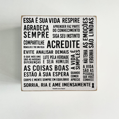 Caixinha Manifesto Branco 13X13