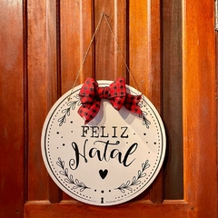 Guirlanda Feliz Natal Branca 40cm - comprar online