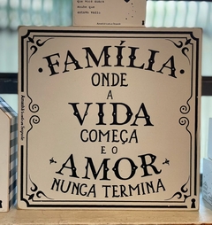 Box Familia Vida Amor 25X25 na internet