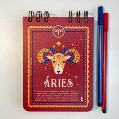 Caderneta P Aries signos 15,2X 21,8 - 80Fls Com Pauta