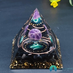 Orgonite Pirâmide 12 Signos do Zodíaco Revitalização Energética - Amanhecer de Luz - Seu Universo de Luz Loja Online de Artigos Religiosos