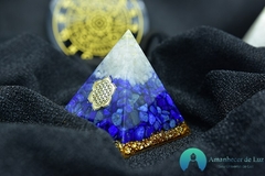 Orgonite Vishudha Lapis Lazuli Cristal Branco Flor da Vida na internet