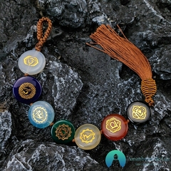 Pingente dos 7 Chakras de Pedras Naturais Equilibrio e Harmonia. - comprar online