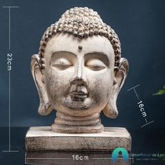 Escultura em Resina Face Buda Meditação - loja online