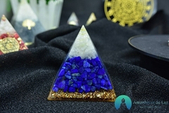 Imagem do Orgonite Vishudha Lapis Lazuli Cristal Branco Flor da Vida