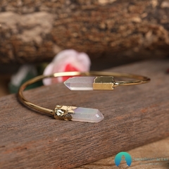 Pulseira em Cobre em Pedra Natural Quartzo - comprar online