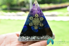 Imagem do Orgonite Ametista Lapis Lazuli Obsdiana Cristal Branco