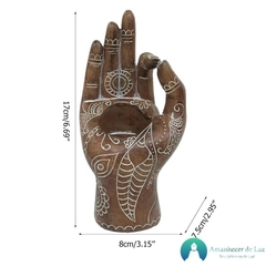 Escultura em Resina Castiçal Jnana Mudra - comprar online