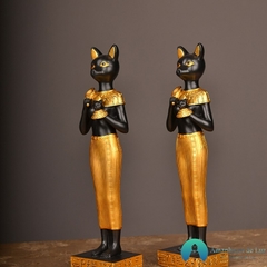 Escultura Deusa Egípcia Bastet em Resina Ornamental - loja online