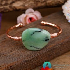 Pulseira de Cobre Pedra Natural Jade Australiano na internet