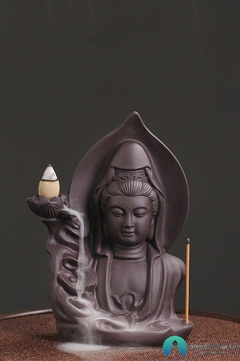 Incensário Deusa Kuan Yin Bodhisattva em Cerâmica - comprar online