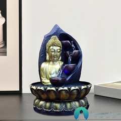 Fonte Buda Tibetano Dourado Feng Shui