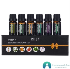 Kit 6 Óleos Essenciais Aromaterapia