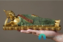 Imagem do Escultura Buda Tibetano Ouro Em Resina