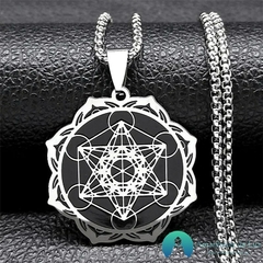 Imagem do Colar Cubo de Metatron em Aço Inoxidável