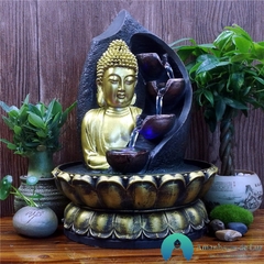 Fonte Buda Tibetano Dourado Feng Shui - comprar online