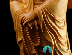 Escultura Deusa Guanyin Bodhisattva de Madeira - Amanhecer de Luz - Seu Universo de Luz Loja Online de Artigos Religiosos