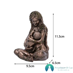 Escultura de Resina Gaia Mãe Terra - Amanhecer de Luz - Seu Universo de Luz Loja Online de Artigos Religiosos