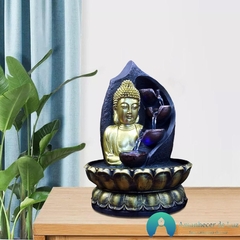 Fonte Buda Tibetano Dourado Feng Shui - loja online