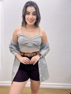 Conjunto de Cropped e Camisa Fabricia - loja online