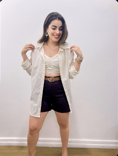 Conjunto de Cropped e Camisa Fabricia