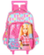 Mochila Infantil com Rodinha Barbie G Pink com Alça - Luxcel