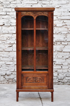 Biblioteca inglesa de nogal, con una puerta. Cód.33043 - comprar online